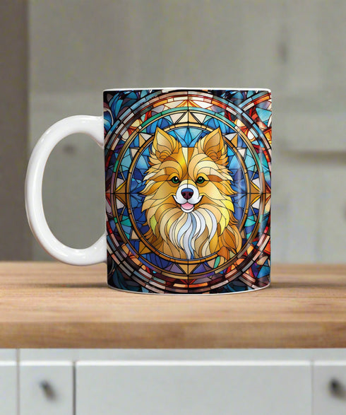 Pomeranian Suncatcher Artwork Ceramic Mug